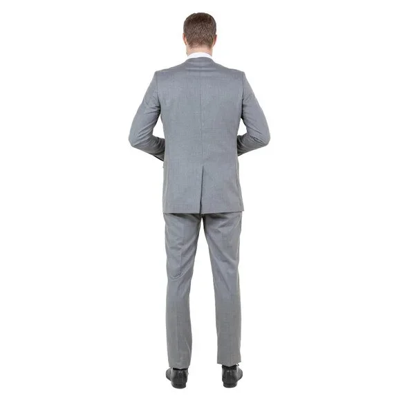 Sharkskin Slim Fit Mens 2-Piece Suit, Grey
